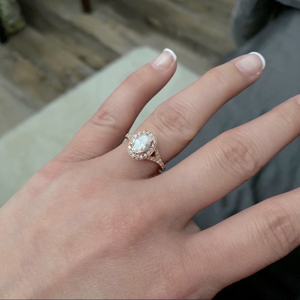 Size 6 Rose Gold Diamond Engagement Ring